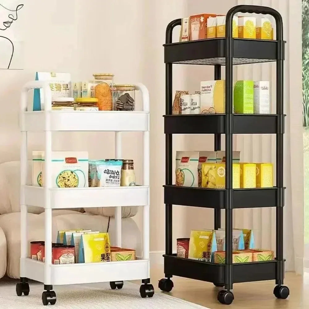 Kitchen, floor, bedroom, baby snack rack, mobile bathroom rack, bathroom storage rack, office file storage rack closet organizer