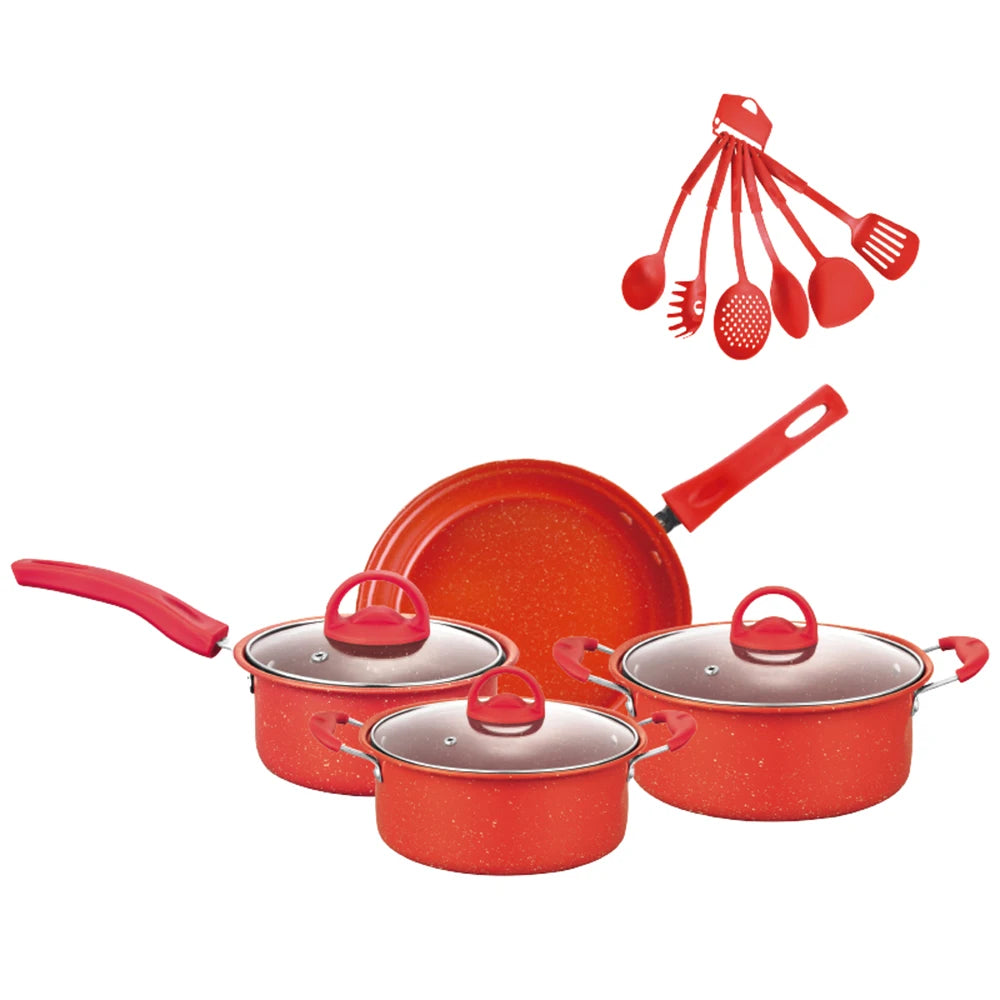 Non-Stick Pots And Pans Set 13-Piece Kitchen Utensil Set Kitchen Cookware Gifts for Friends and Family