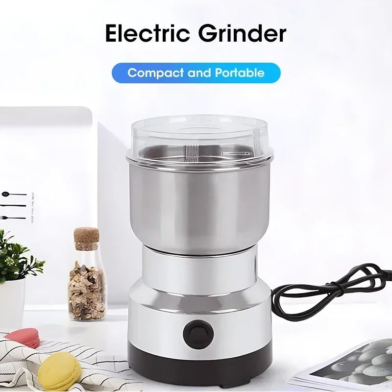 Electric Grinder Multifunctional Home Coffee Grinder Four Edged Blade Kitchen Cereal Nuts Beans Spices Grains Grinder Machine