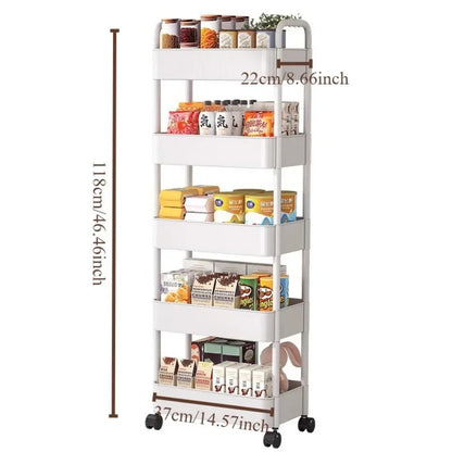 Kitchen, floor, bedroom, baby snack rack, mobile bathroom rack, bathroom storage rack, office file storage rack closet organizer