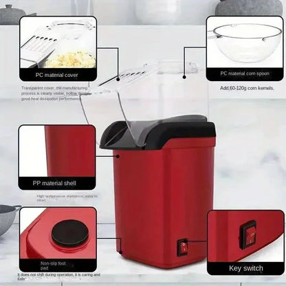 Popcorn Makers Mini Popcorn Machine Electric Household Appliance Machine Fully Automatic Popcorn Machine For Home Kitchen